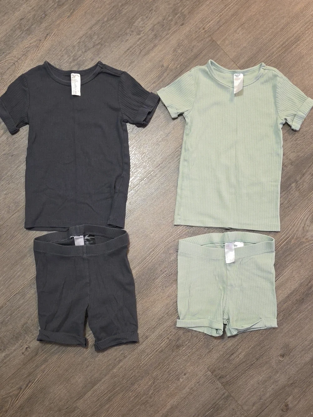 H&M • 2 Two-Piece Sets (4T) Ribbed Tee & Shorts